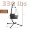 Costway Hanging Swing Hammock Chair with Stand Metal Frame Woven Backrest Seat Cushions